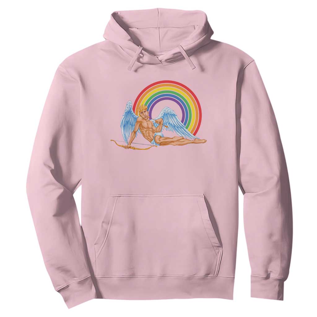 Funny Valentine's Day LGBT Cupid Hoodie TS09 Light Pink Print Your Wear