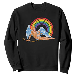 Funny Valentine's Day LGBT Cupid Sweatshirt TS09 Black Print Your Wear