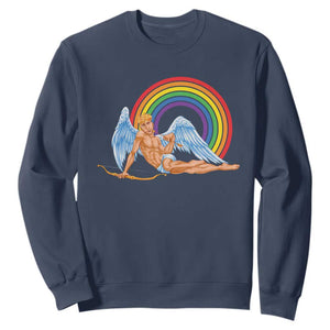 Funny Valentine's Day LGBT Cupid Sweatshirt TS09 Navy Print Your Wear