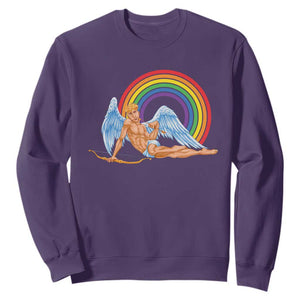 Funny Valentine's Day LGBT Cupid Sweatshirt TS09 Purple Print Your Wear