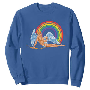 Funny Valentine's Day LGBT Cupid Sweatshirt TS09 Royal Blue Print Your Wear