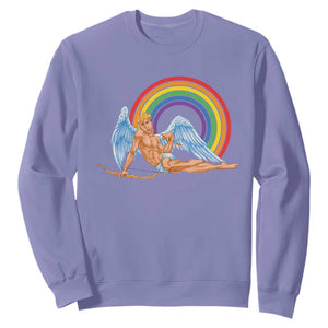 Funny Valentine's Day LGBT Cupid Sweatshirt TS09 Violet Print Your Wear