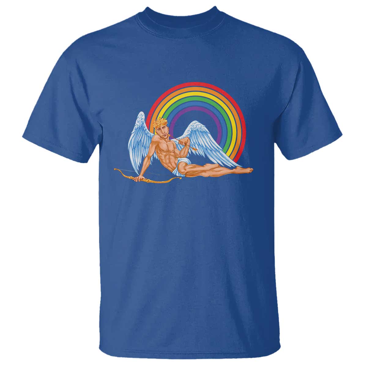 Funny Valentine's Day LGBT Cupid T Shirt TS09 Royal Blue Print Your Wear
