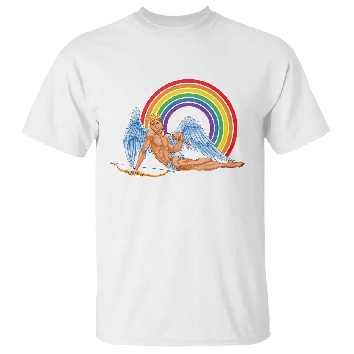 Funny Valentine's Day LGBT Cupid T Shirt TS09 White Print Your Wear