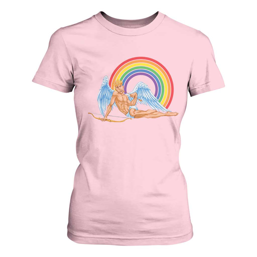 Funny Valentine's Day LGBT Cupid T Shirt For Women TS09 Light Pink Print Your Wear