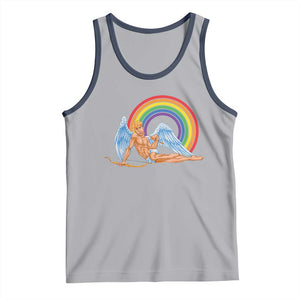 Funny Valentine's Day LGBT Cupid Tank Top TS09 Athletic Heather Navy Print Your Wear