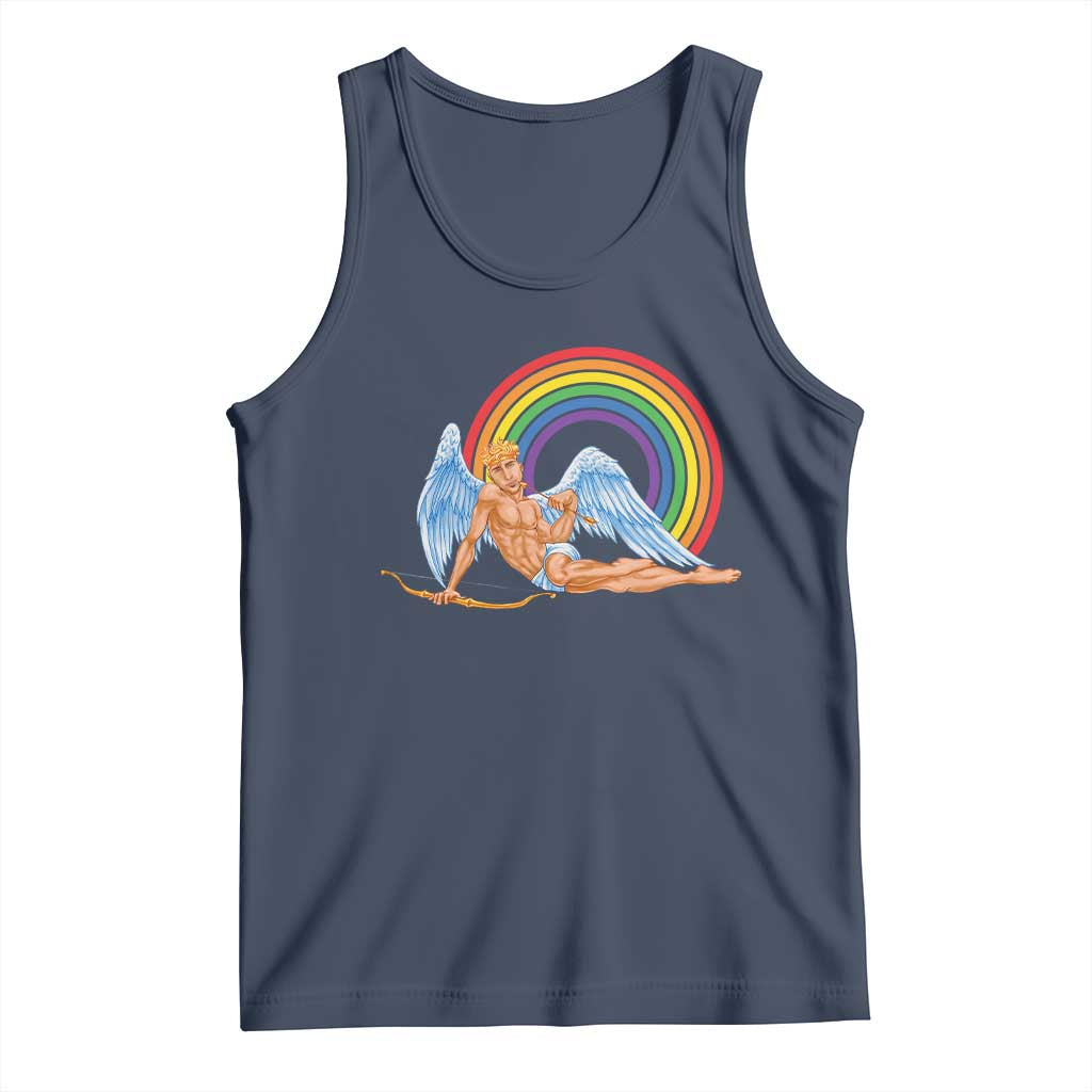 Funny Valentine's Day LGBT Cupid Tank Top TS09 Navy Print Your Wear