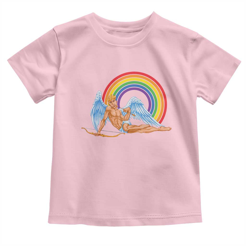 Funny Valentine's Day LGBT Cupid Toddler T Shirt TS09 Light Pink Print Your Wear