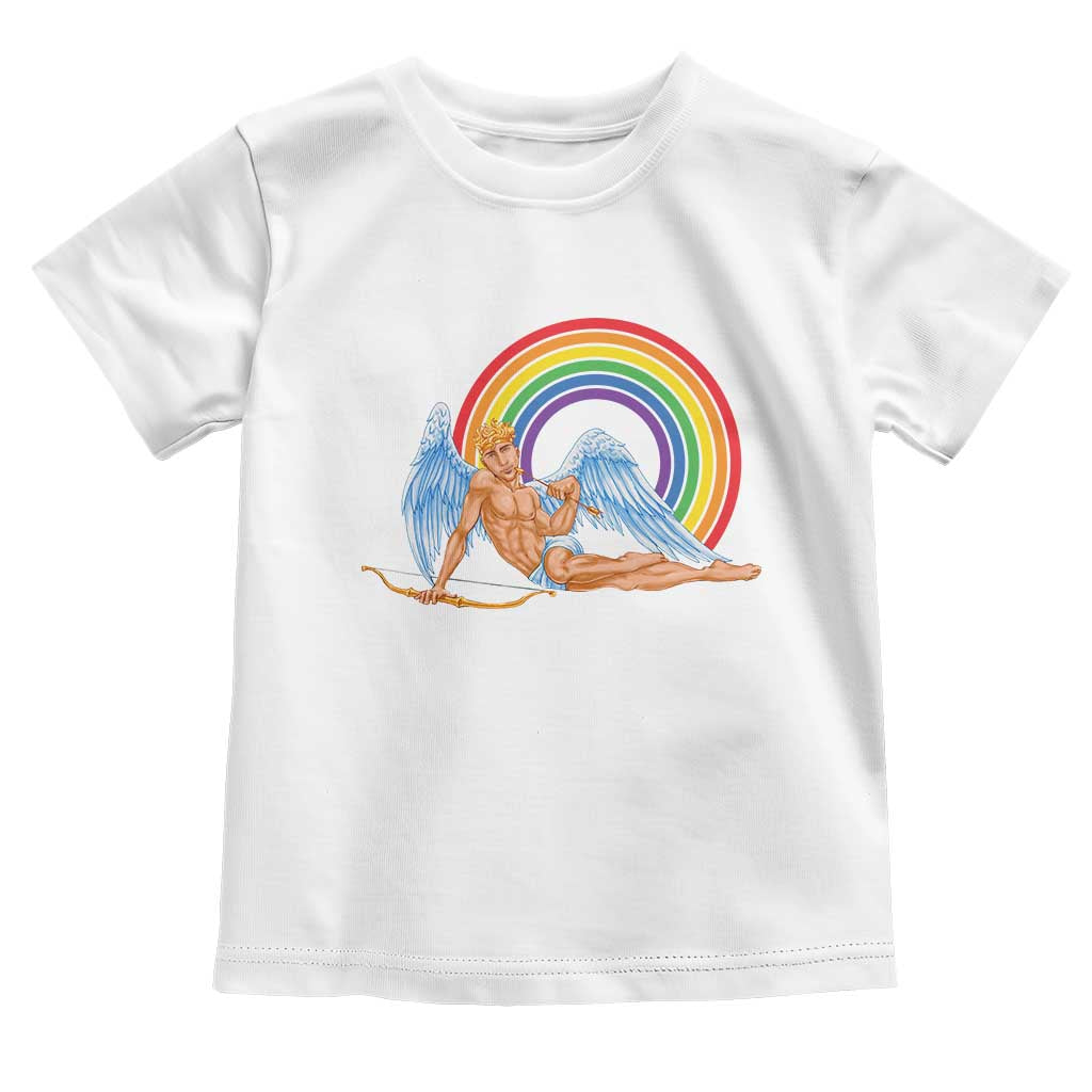 Funny Valentine's Day LGBT Cupid Toddler T Shirt TS09 White Print Your Wear