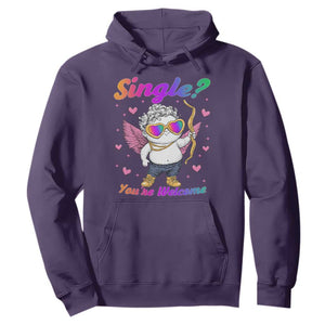 Funny Single You're Welcome Hoodie Rainbow LGBT Cupid TS09 Purple Print Your Wear
