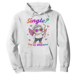 Funny Single You're Welcome Hoodie Rainbow LGBT Cupid TS09 White Print Your Wear