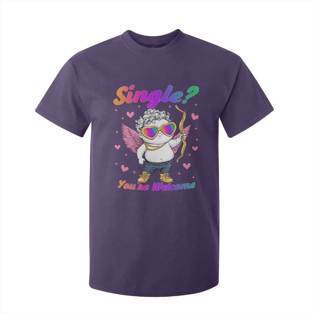 Funny Single You're Welcome T Shirt For Kid Rainbow LGBT Cupid TS09 Purple Print Your Wear