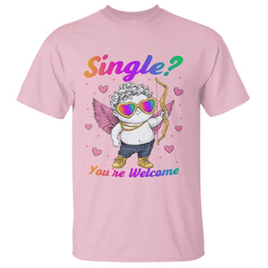 Funny Single You're Welcome T Shirt Rainbow LGBT Cupid TS09 Light Pink Print Your Wear