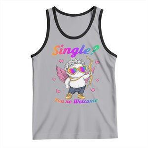 Funny Single You're Welcome Tank Top Rainbow LGBT Cupid TS09 Athletic Heather Black Print Your Wear