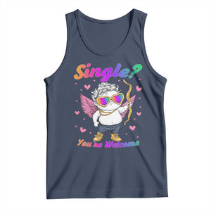 Funny Single You're Welcome Tank Top Rainbow LGBT Cupid TS09 Navy Print Your Wear