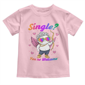 Funny Single You're Welcome Toddler T Shirt Rainbow LGBT Cupid TS09 Light Pink Print Your Wear
