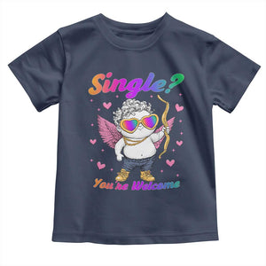 Funny Single You're Welcome Toddler T Shirt Rainbow LGBT Cupid TS09 Navy Print Your Wear