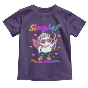 Funny Single You're Welcome Toddler T Shirt Rainbow LGBT Cupid TS09 Purple Print Your Wear