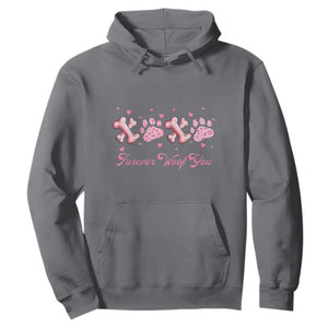 Valentine's Day Dog Lover Hoodie Furever Woof You Paw XO TS09 Charcoal Print Your Wear