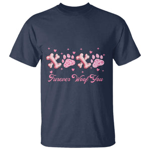 Valentine's Day Dog Lover T Shirt Furever Woof You Paw XO TS09 Navy Print Your Wear