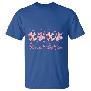 Valentine's Day Dog Lover T Shirt Furever Woof You Paw XO TS09 Royal Blue Print Your Wear