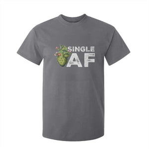 Funny Anti Valentine T Shirt For Kid Single AF Heart Cactus TS09 Charcoal Print Your Wear