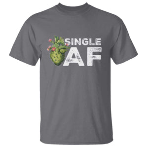 Funny Anti Valentine T Shirt Single AF Heart Cactus TS09 Charcoal Print Your Wear