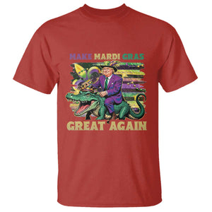Funny Mardi Gras Trump T Shirt Make Mardi Gras Great Again Alligator Louisiana TS09 Red Print Your Wear