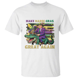 Funny Mardi Gras Trump T Shirt Make Mardi Gras Great Again Alligator Louisiana TS09 White Print Your Wear