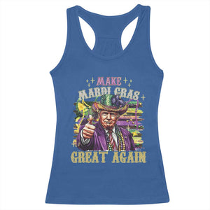 Funny Fat Tuesday Trump Racerback Tank Top Make Mardi Gras Great Again TS09 Royal Blue Print Your Wear