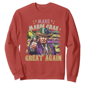 Funny Fat Tuesday Trump Sweatshirt Make Mardi Gras Great Again TS09 Red Print Your Wear