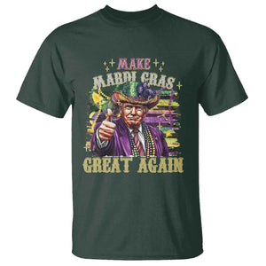 Funny Fat Tuesday Trump T Shirt Make Mardi Gras Great Again TS09 Dark Forest Green Print Your Wear