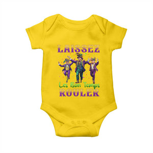 Funny Mardi Gras Trump Baby Onesie Laissez Les Bon Temps Rouler Trump Dancing TS09 Daisy Print Your Wear