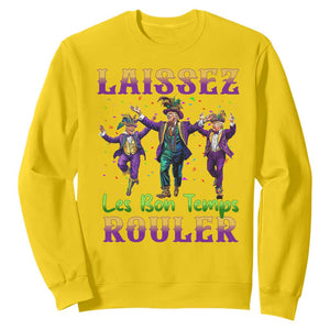 Funny Mardi Gras Trump Sweatshirt Laissez Les Bon Temps Rouler Trump Dancing TS09 Daisy Print Your Wear