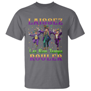 Funny Mardi Gras Trump T Shirt Laissez Les Bon Temps Rouler Trump Dancing TS09 Charcoal Print Your Wear