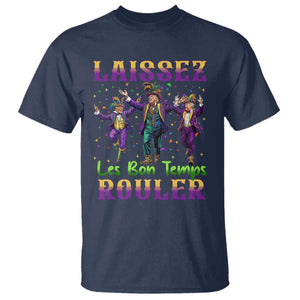 Funny Mardi Gras Trump T Shirt Laissez Les Bon Temps Rouler Trump Dancing TS09 Navy Print Your Wear