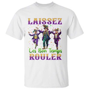 Funny Mardi Gras Trump T Shirt Laissez Les Bon Temps Rouler Trump Dancing TS09 White Print Your Wear