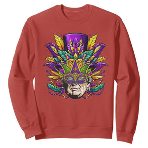 Mardi Gras Mask Trump Sweatshirt Fat Tuesday NOLA Louisiana TS09 Red Print Your Wear