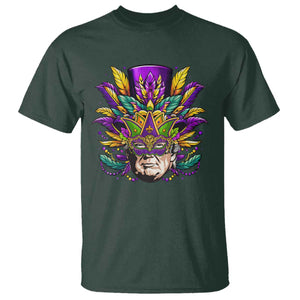 Mardi Gras Mask Trump T Shirt Fat Tuesday NOLA Louisiana TS09 Dark Forest Green Print Your Wear