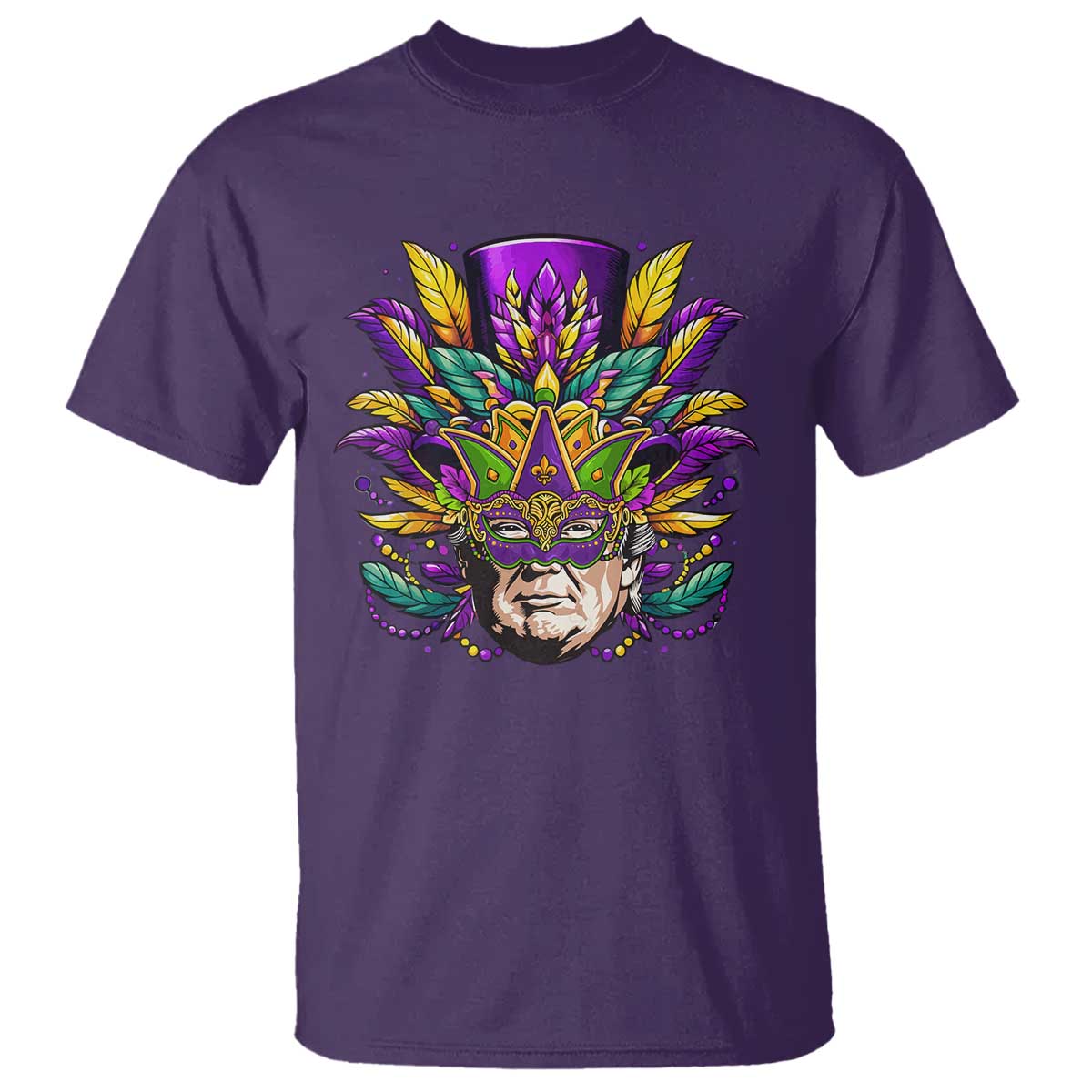 Mardi Gras Mask Trump T Shirt Fat Tuesday NOLA Louisiana TS09 Purple Print Your Wear