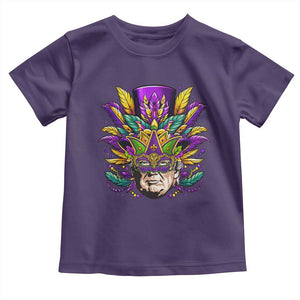 Mardi Gras Mask Trump Toddler T Shirt Fat Tuesday NOLA Louisiana TS09 Purple Print Your Wear