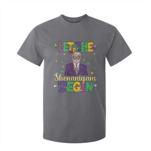 Funny Trump Mardi Gras T Shirt For Kid Let The Shenanigans Begin TS09 Charcoal Print Your Wear