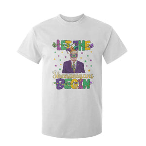 Funny Trump Mardi Gras T Shirt For Kid Let The Shenanigans Begin TS09 White Print Your Wear