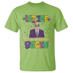 Funny Trump Mardi Gras T Shirt Let The Shenanigans Begin TS09 Lime Print Your Wear