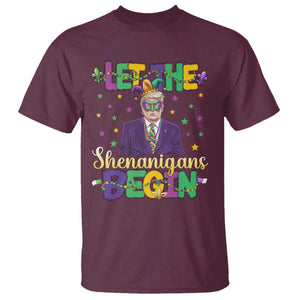 Funny Trump Mardi Gras T Shirt Let The Shenanigans Begin TS09 Maroon Print Your Wear