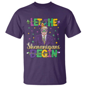 Funny Trump Mardi Gras T Shirt Let The Shenanigans Begin TS09 Purple Print Your Wear