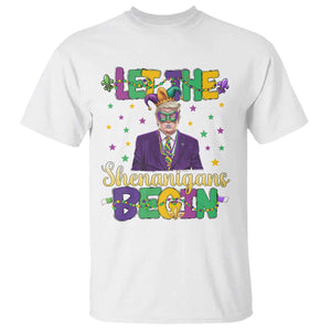 Funny Trump Mardi Gras T Shirt Let The Shenanigans Begin TS09 White Print Your Wear