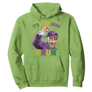 Funny Trump Mardi Gras Hoodie It's Mardi Gras Bruh TS09 Lime Print Your Wear