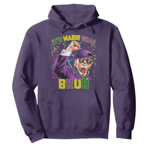 Funny Trump Mardi Gras Hoodie It's Mardi Gras Bruh TS09 Purple Print Your Wear