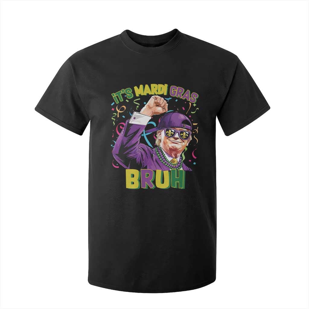 Funny Trump Mardi Gras T Shirt For Kid It's Mardi Gras Bruh TS09 Black Print Your Wear